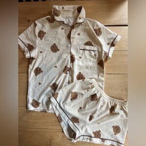 Adorable Teddy Bear Print Pajamas